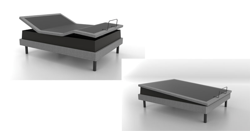 Ascend 3 motor fully electric hi-lo adjustable bed with tilt by Ergomotion
